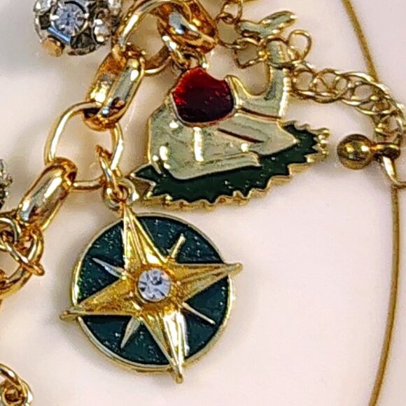 Vtg Christmas Story CHARM Bracelet Gold Tone Designed for Macy's - Picture 8 of 11